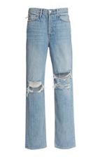 Grlfrnd Denim Mica Distressed Rigid High-rise Straight-leg Jeans