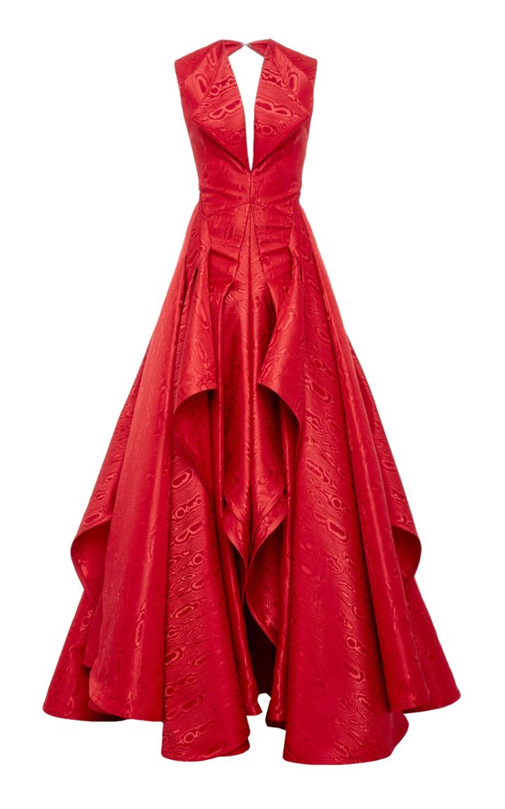 Zac Posen Moir Sleeveless Gown