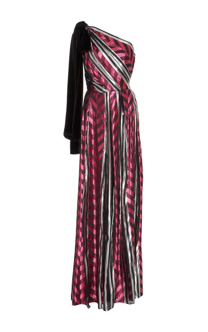 Monique Lhuillier One-shoulder Gown