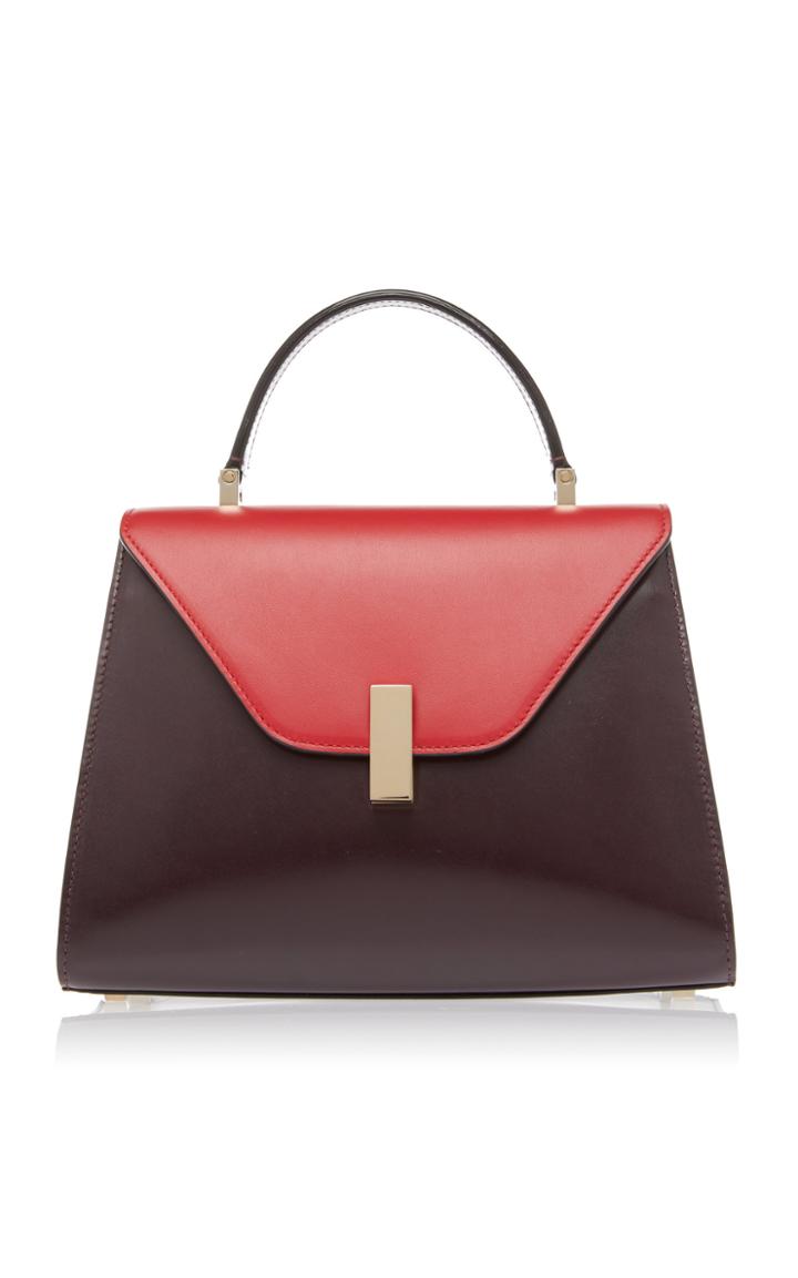 Valextra Iside Medium Two-tone Leather Shoulder Bag