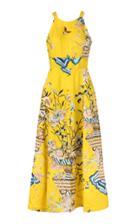 Maison Alma Exclusive Embroidered Linen Midi Dress