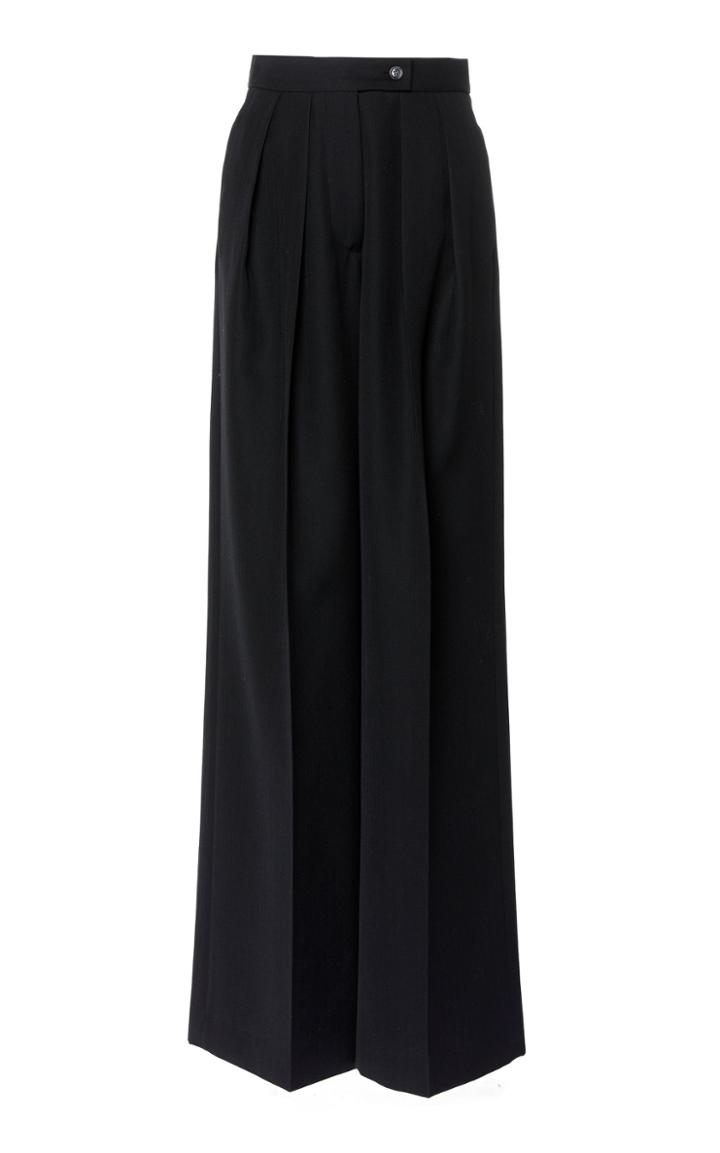 Acne Studios Pristine Pleated Crepe Wide-leg Pants
