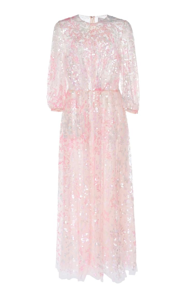 Moda Operandi Ralph & Russo Sequin Embellished Organza Maxi Dress Size: 34
