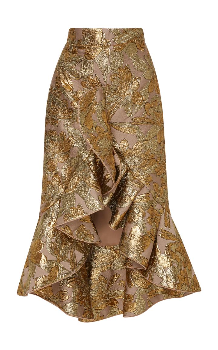 Johanna Ortiz Indian Tobacco Lame Jacquard Skirt