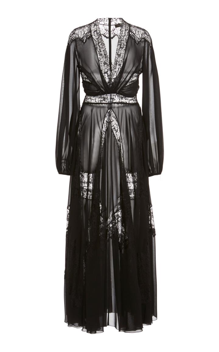 Moda Operandi Zuhair Murad Lace-detailed Chiffon Dress