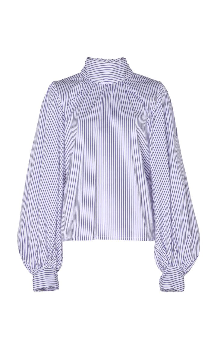 Thierry Colson Teresa Stripe Cotton Silk Blend Blouse