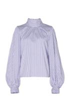 Thierry Colson Teresa Stripe Cotton Silk Blend Blouse