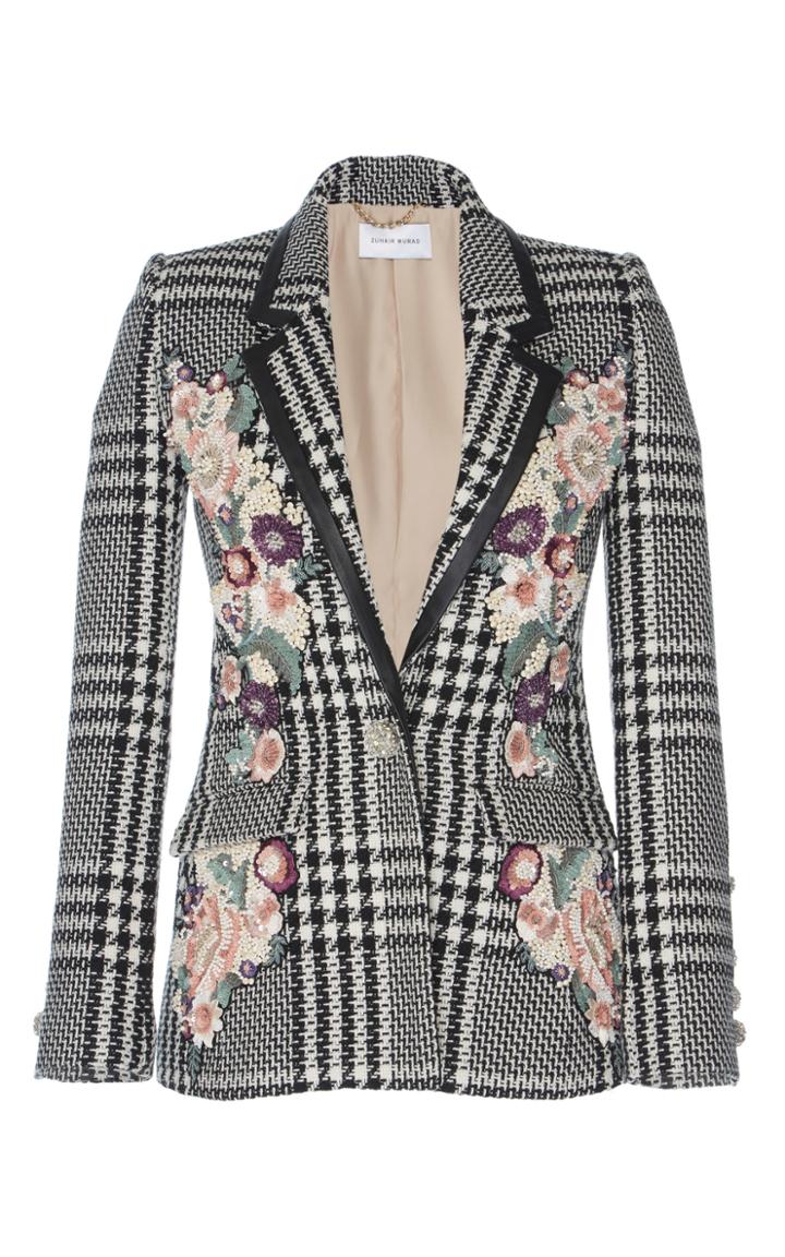 Zuhair Murad Tweed Multicolor Embroidered Jacket