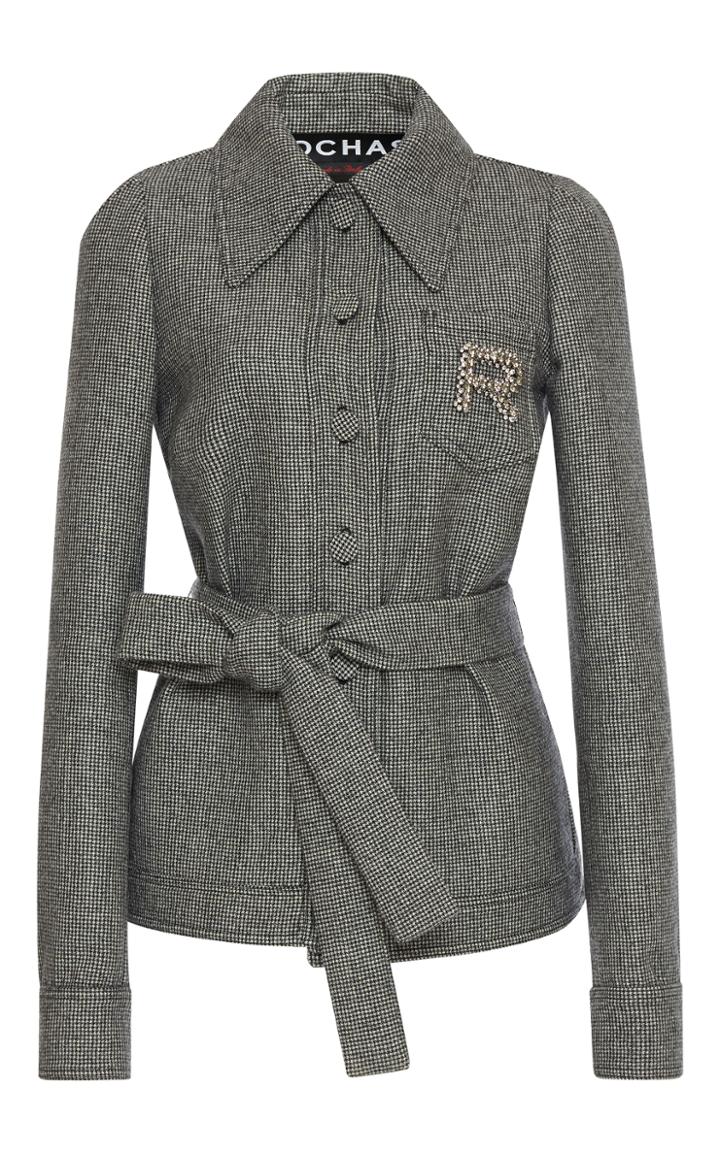 Rochas Pied De Poule Military Shirt