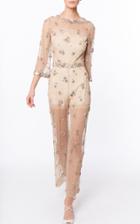 Moda Operandi Jenny Packham Easy Breezy Beaded Organza Jumpsuit
