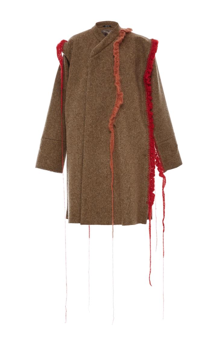Maison Margiela Collarless Wool Coat