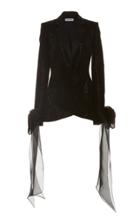 Pamella Roland Sequined Silk Tuxedo Jacket