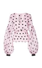 Silvia Tcherassi M'o Exclusive Lilac Dot Blouse