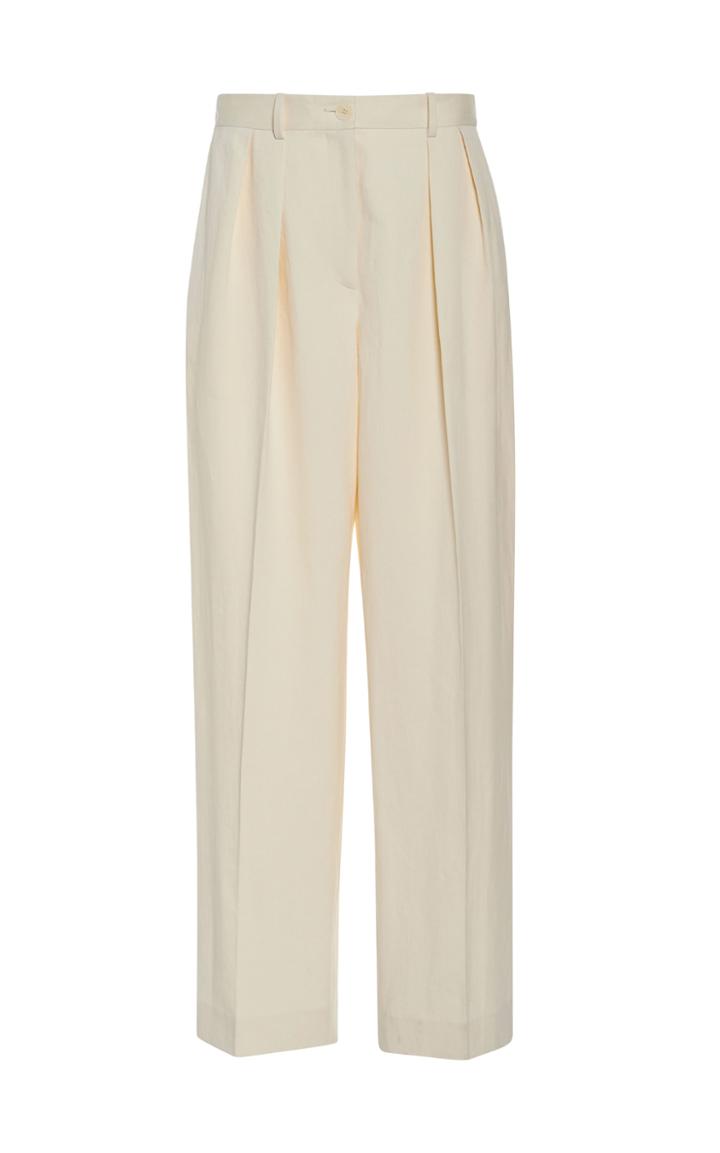 Moda Operandi The Row Igor Cotton-linen Straight-leg Pants