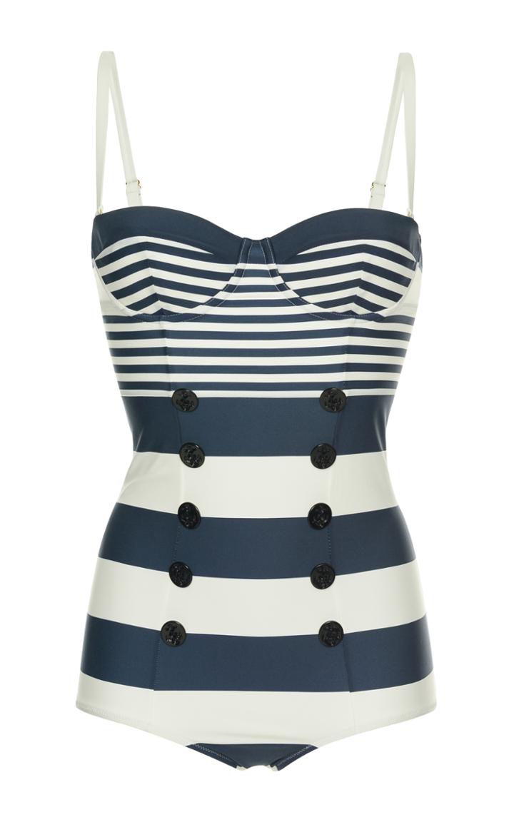 Dolce & Gabbana Striped Swimsuit