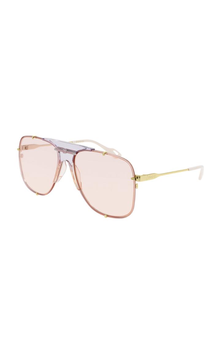 Gucci Oversized Aviator-style Nylon Sunglasses