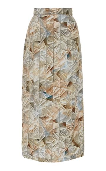 Christina Economou Pleated Midi Skirt