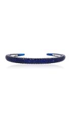 Busatti Piercing 18k White Gold Sapphire And Diamond Cuff Bracelet