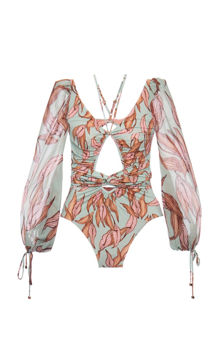 Patbo Printed Long Sleeve One Piece