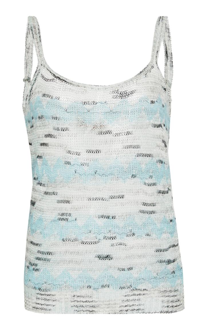 Missoni Sleeveless Crochet-knit Top