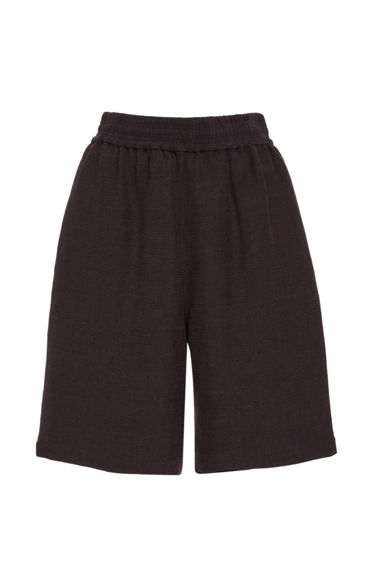 Adam Lippes High-rise Stretch Canvas Gym Shorts