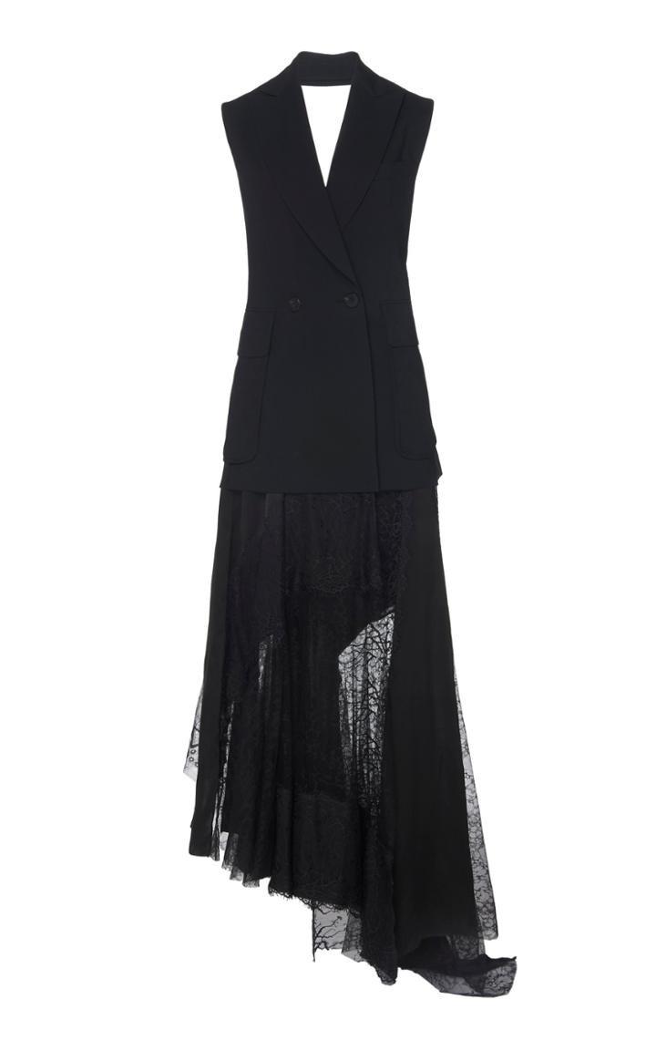Cyclas Asymmetric Wool-blend Dress