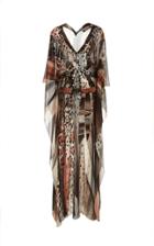 Roberto Cavalli Embellished Printed Chiffon Gown