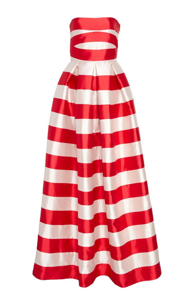 Leal Daccarett Odette Strapless Silk And Wool Gown