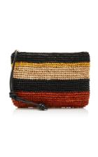 Ulla Johnson Shima Striped Raffia Zip Pouch