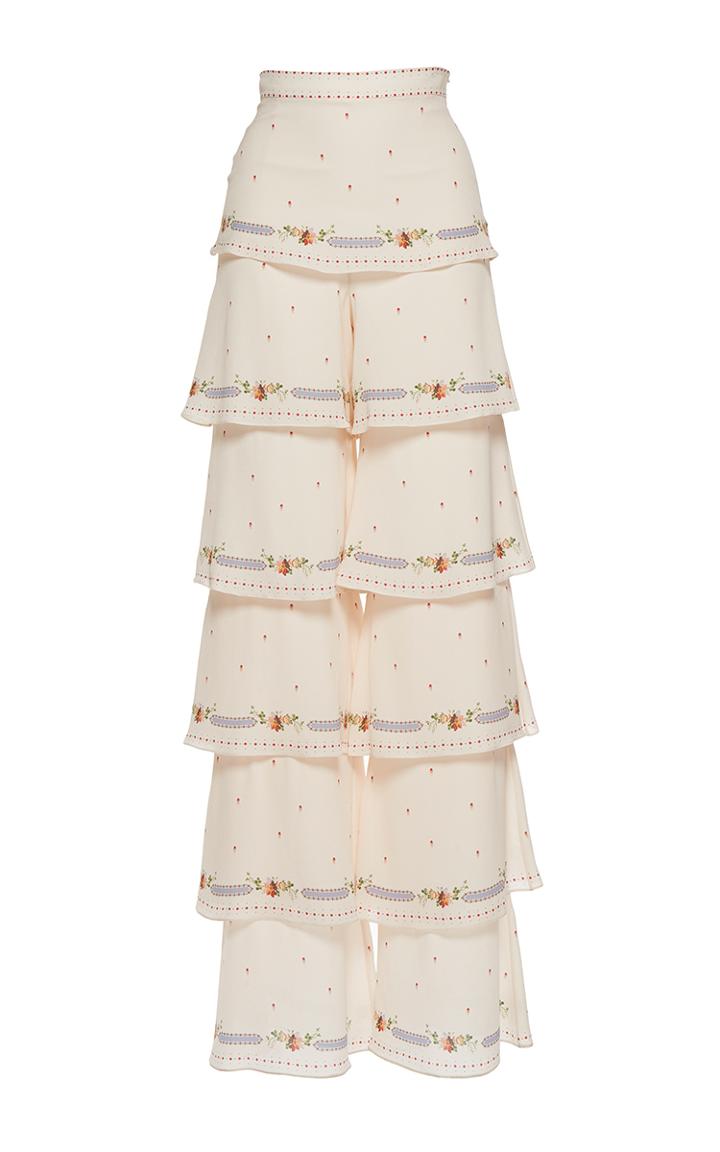 Vilshenko The Phoebe Light Crepe Tiered Trouser