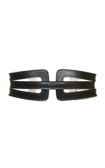 Balmain Trio Cuir Lisse Belt
