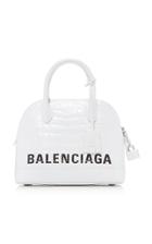 Balenciaga Ville Moc Croc Top-handle Logo Bag