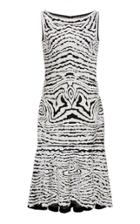 Naeem Khan Sequin Embroidered Flared Dress