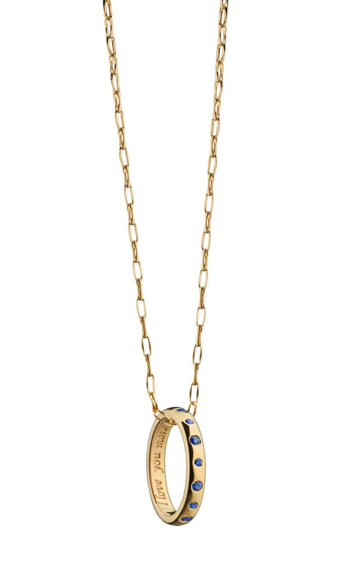 Monica Rich Kosann 18k Yellow Gold And Sapphire Poesy Ring
