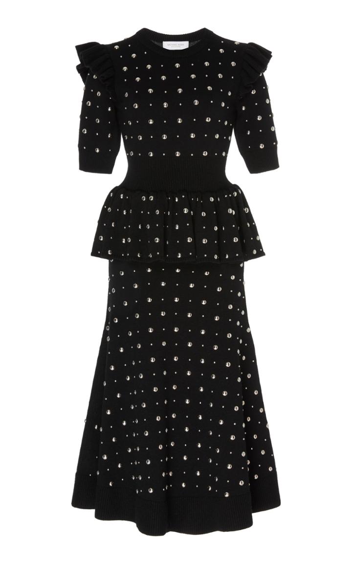 Michael Kors Collection Stud-embellished Cashmere Dress