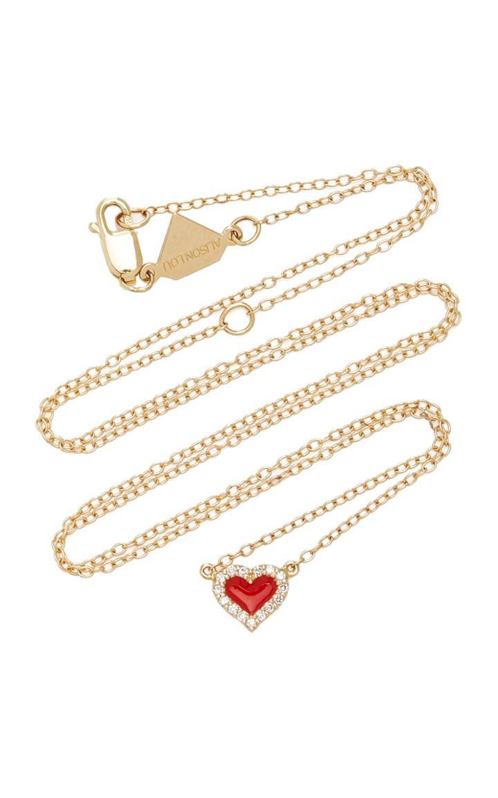 Moda Operandi Alison Lou Diamond Heart Necklace
