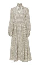 Co Silk Houndstooth Dress