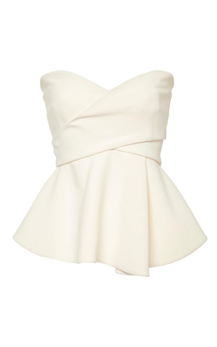 Derek Lam 10 Crosby Soft White Strapless Corset With Metallic Bands