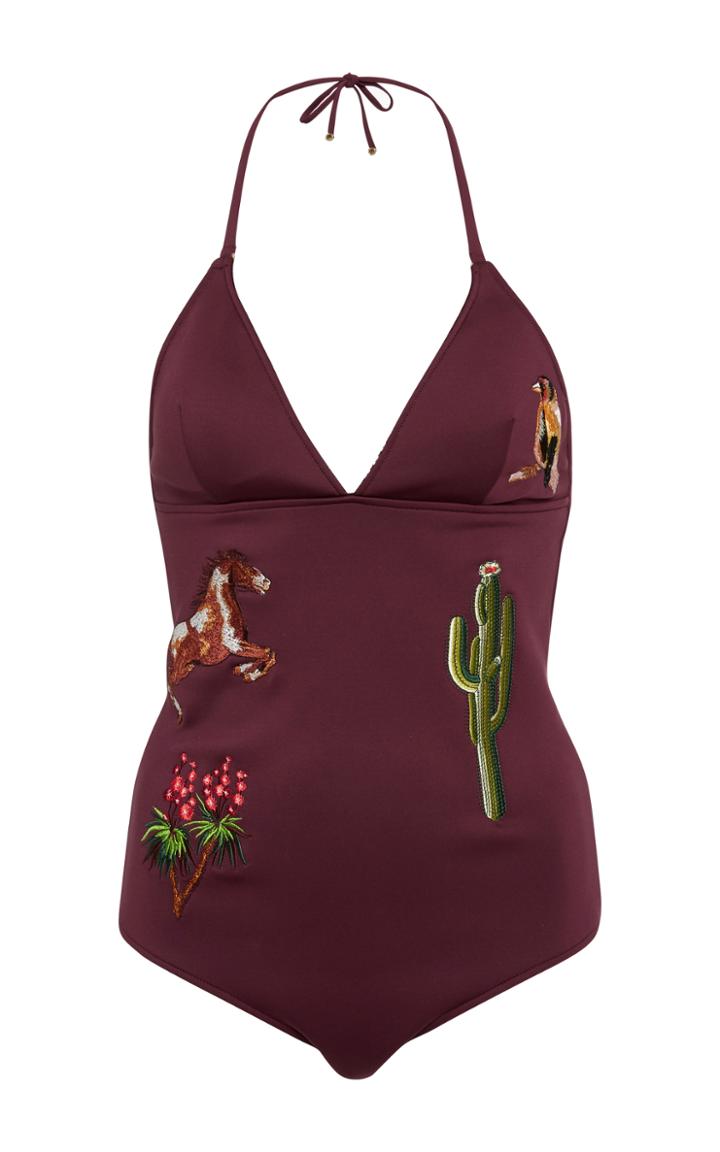 Stella Mccartney Embroidered One-piece Swimsuit