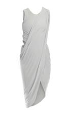 Moda Operandi Balmain Draped Asymmetric Jersey Dress