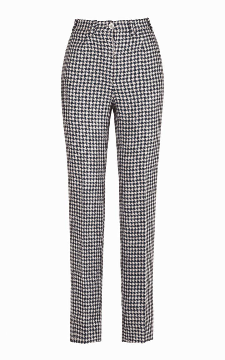 Giuliva Heritage Altea Houndtooth Linen Trousers