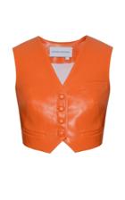 Moda Operandi Aleksandre Akhalkatsishvili Faux Leather Cropped Vest Size: M