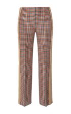 Agnona Checkered Straight Leg Trousers