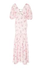 Loveshackfancy Lilia Cutout Floral-print Silk Maxi Dress