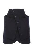 Jacquemus Wrap-effect Button-accented Tulip-hem Mini Skirt