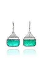 Amrapali Carved Glass And Diamond Earrings