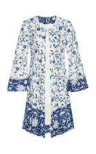Alix Of Bohemia Limited Edition Delphine Blue Block Print Coat