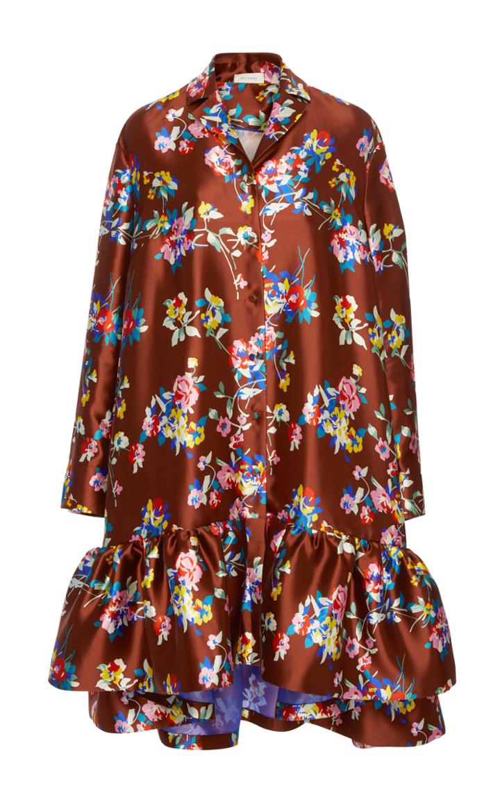 Delpozo Mini Lapel Printed Dress