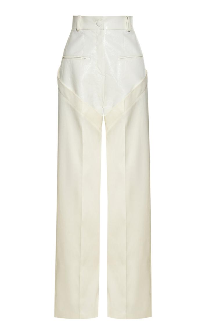 Aleksandre Akhalkatsishvili High-rise Combined Vinyl Pants