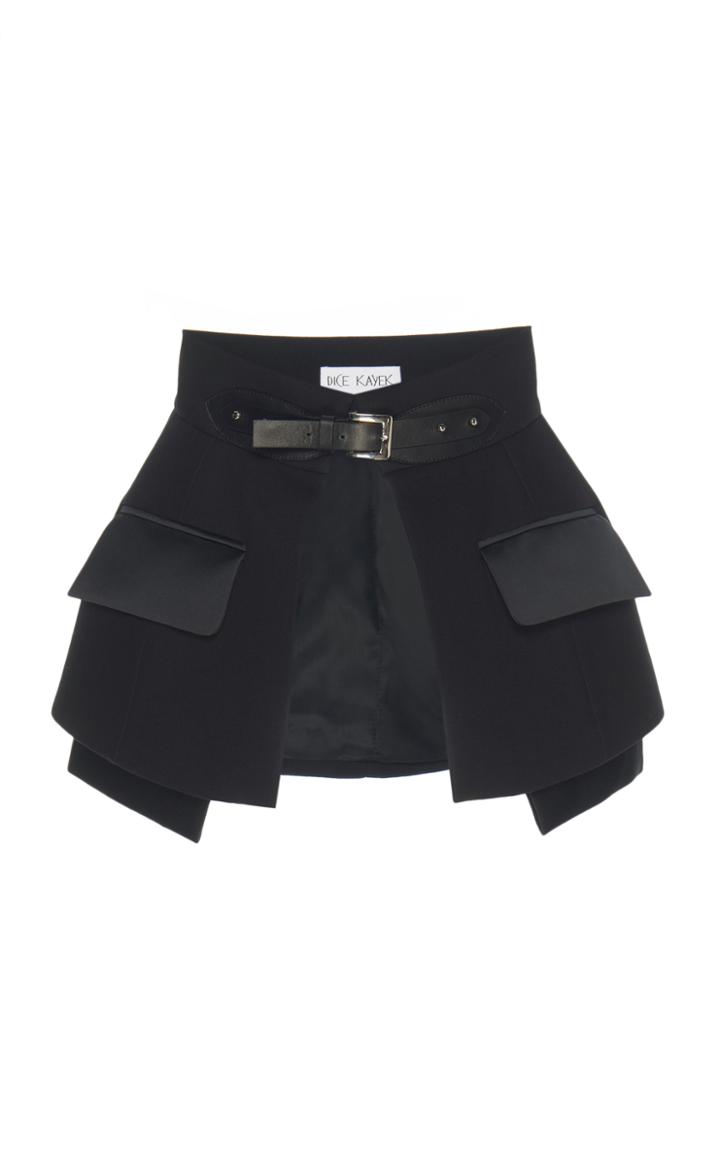 Dice Kayek Black Belt Skirt